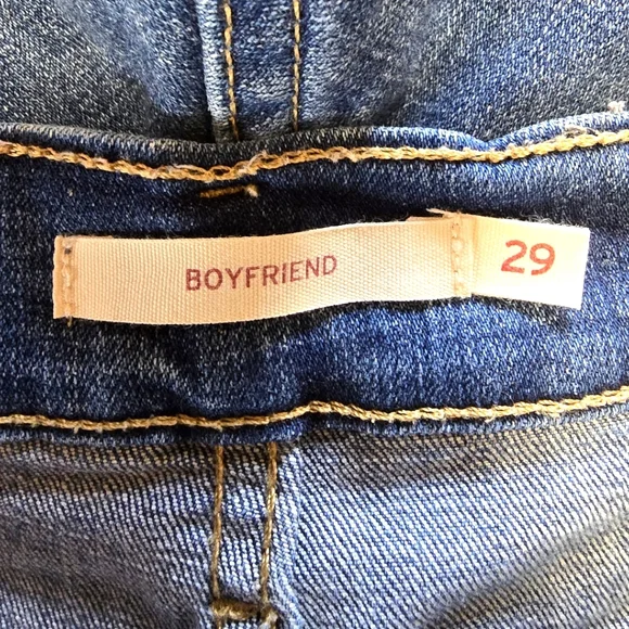 Levi's Boyfriend Jeans Womens 29 Blue Medium Wash Distressed Stretch- 2 Pair - Picture 8 of 15